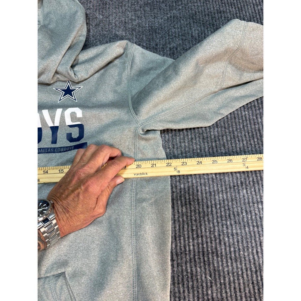 Nike Therma-FIT Dallas Cowboys Hoodie Mens Large Gray NFL Sweatshirt Pullover - Picture 6 of 8
